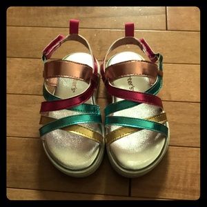 Carters toddler girls sandals metallic size 7